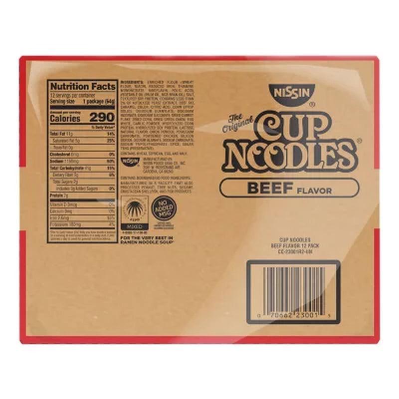 Nissin Beef Cup Noodles (12 Pk.)