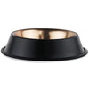 Non-Skid Matte Black and Copper Dog Bowl, 2 Pk. (Choose Size)