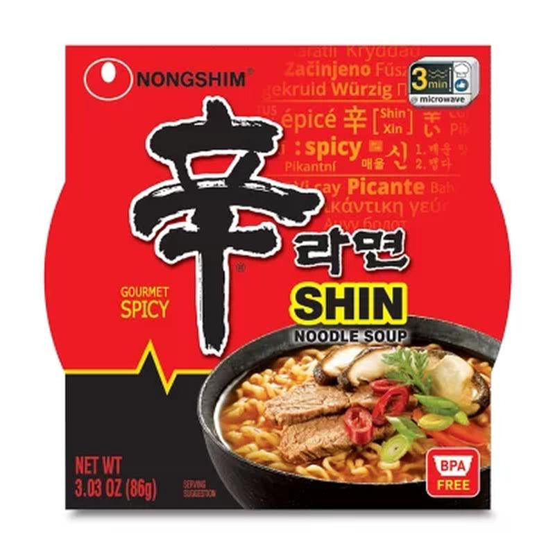 Nongshim Shin Bowl Noodle Soup (3.03 Oz. Bowl, 12 Ct.)