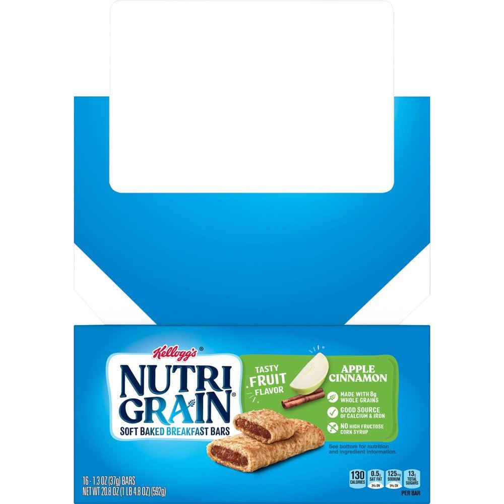 Nutri-Grain Apple Cinnamon Chewy Soft Baked Breakfast Bars, 20.8 Oz, 16 Count