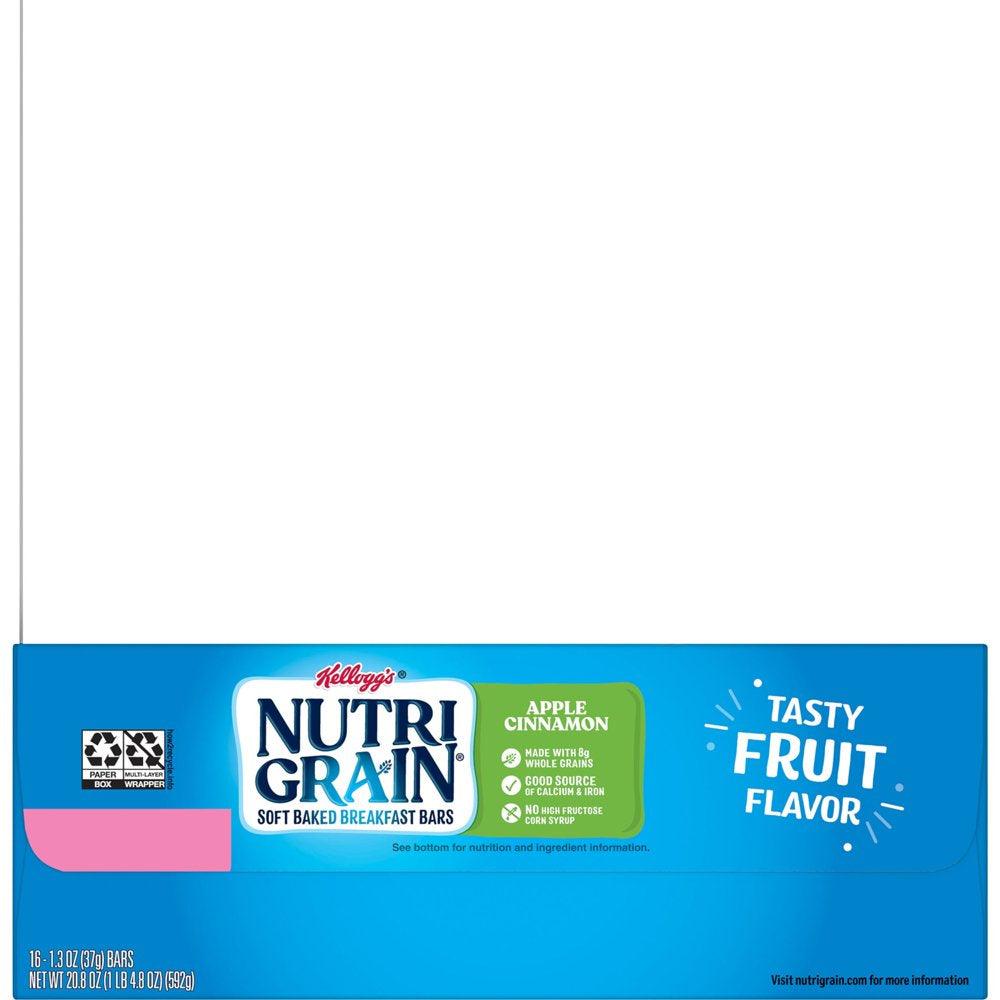 Nutri-Grain Apple Cinnamon Chewy Soft Baked Breakfast Bars, 20.8 Oz, 16 Count