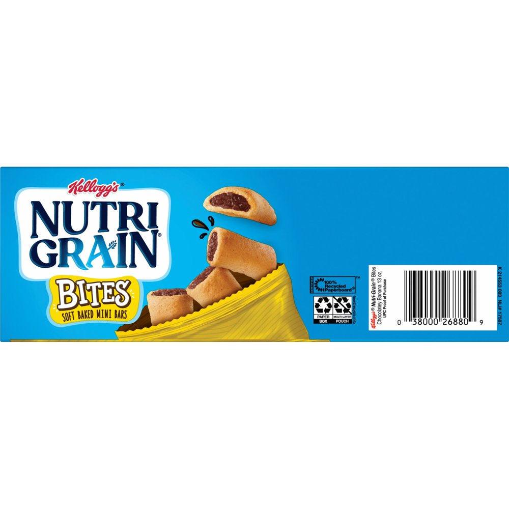 Nutri-Grain Bites Chocolatey Banana Chewy Mini Breakfast Bars, 13 Oz, 10 Count