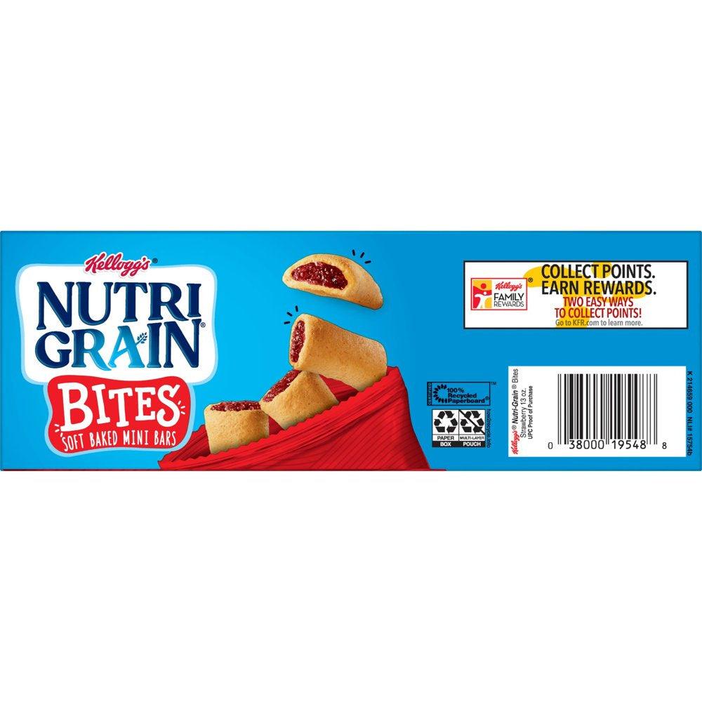 Nutri-Grain Bites Strawberry Chewy Soft Baked Mini Bars, 13 Oz, 10 Count