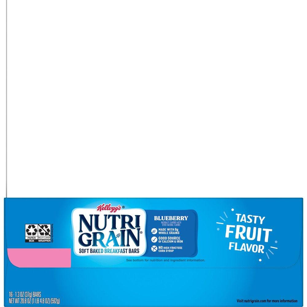 Nutri-Grain Blueberry Chewy Soft Baked Breakfast Bars, 20.8 Oz, 16 Count