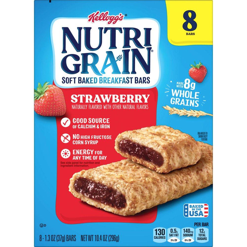 Nutri-Grain Strawberry Chewy Soft Baked Breakfast Bars, 10.4 Oz, 8 Count