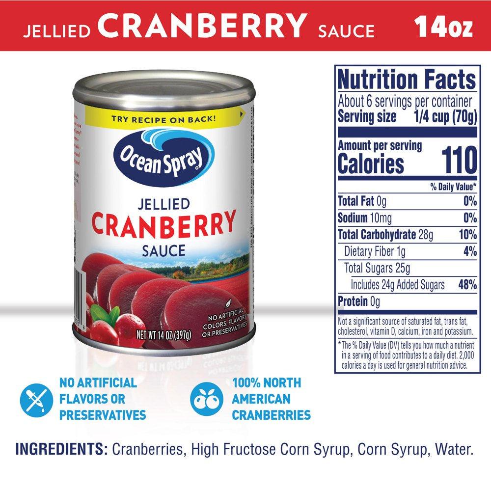 Ocean Spray Jellied Cranberry Sauce, 14 Oz Can