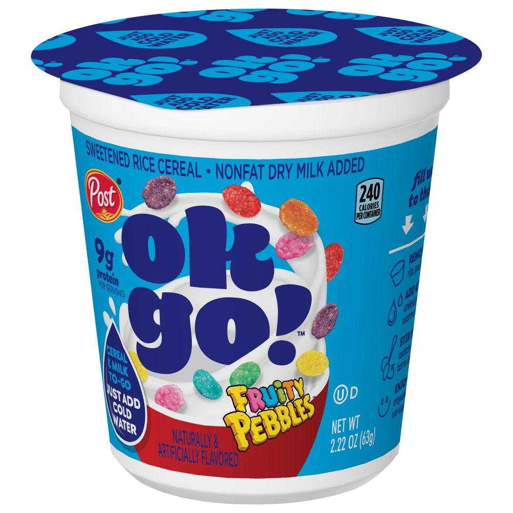 Ok Go! Fruity PEBBLES Cereal Cup, 2.43 OZ Cup