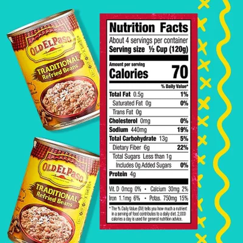 Old El Paso Traditional Refried Beans (16 Oz., 6 Pk.)