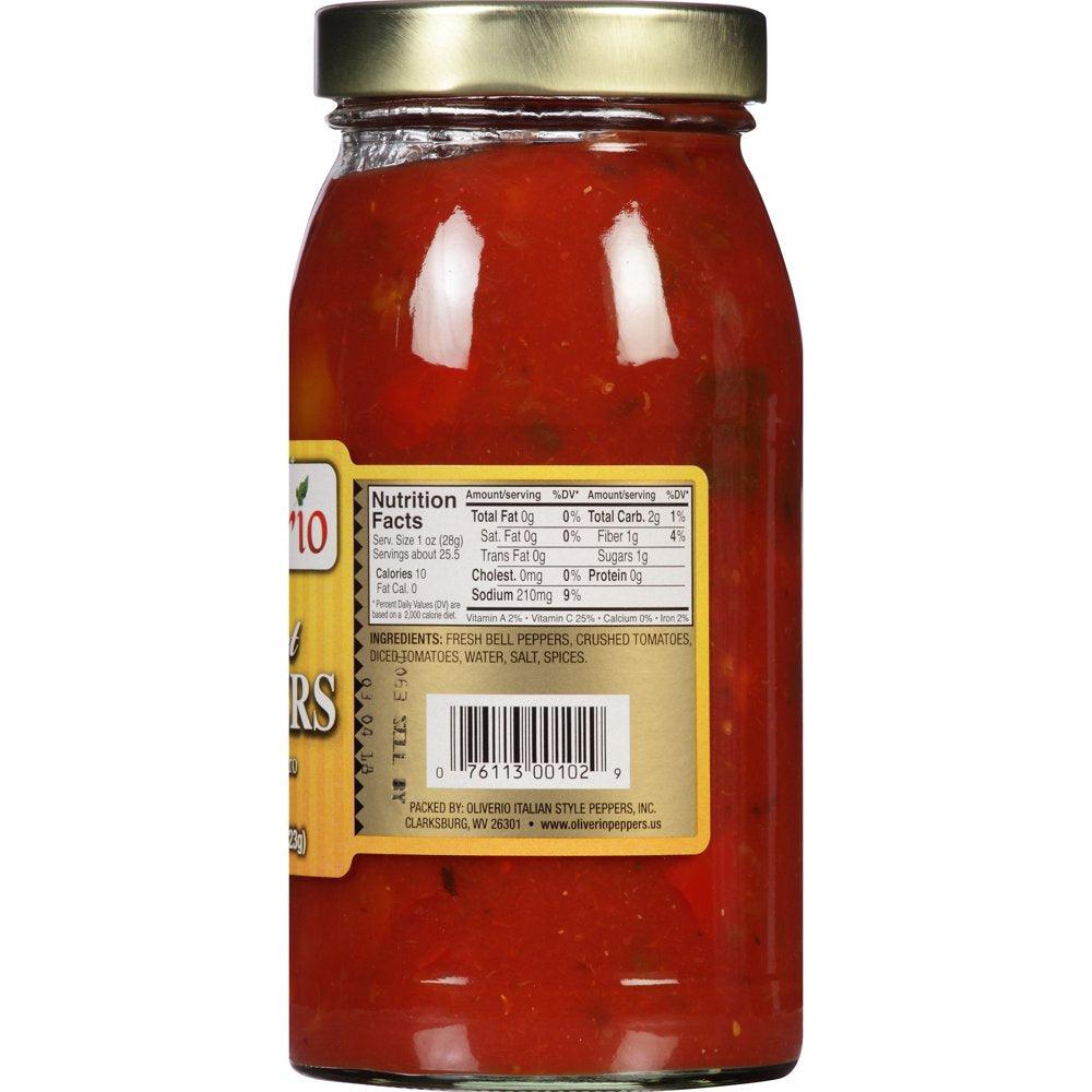 Oliverio Sweet Peppers in Sauce Olvero 25.5 Oz. Jar