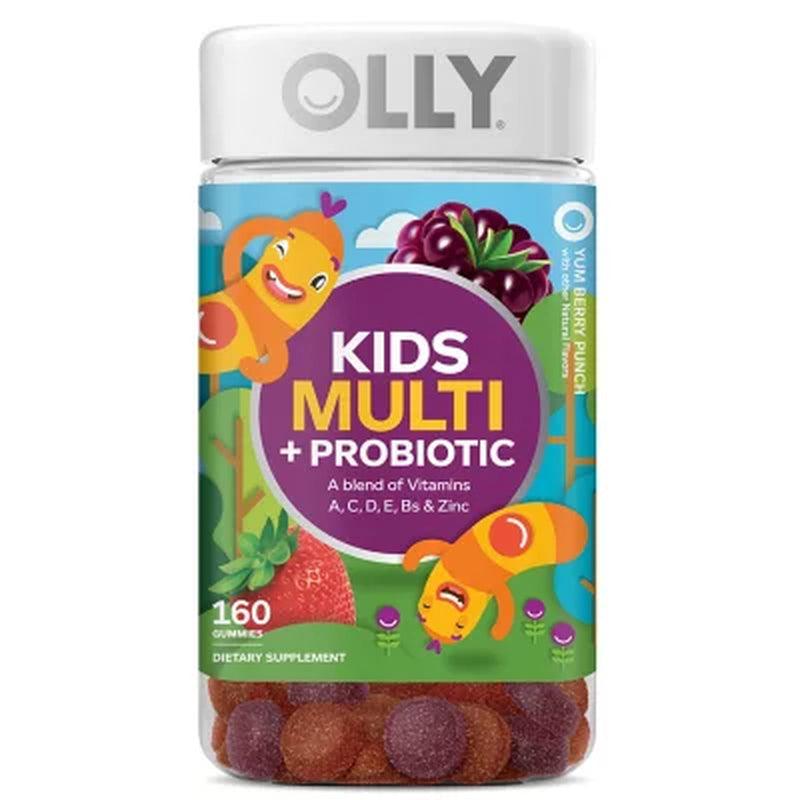 OLLY Kids Multivitamin + Probiotic Gummy, Digestive Support, Berry (160 Ct.)