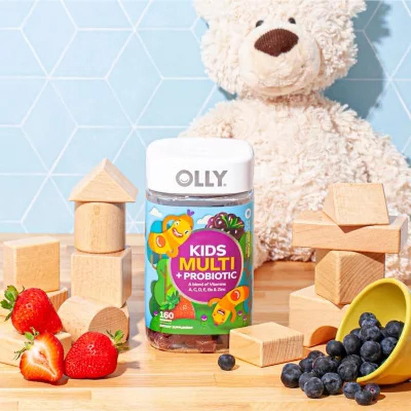 OLLY Kids Multivitamin + Probiotic Gummy, Digestive Support, Berry (160 Ct.)