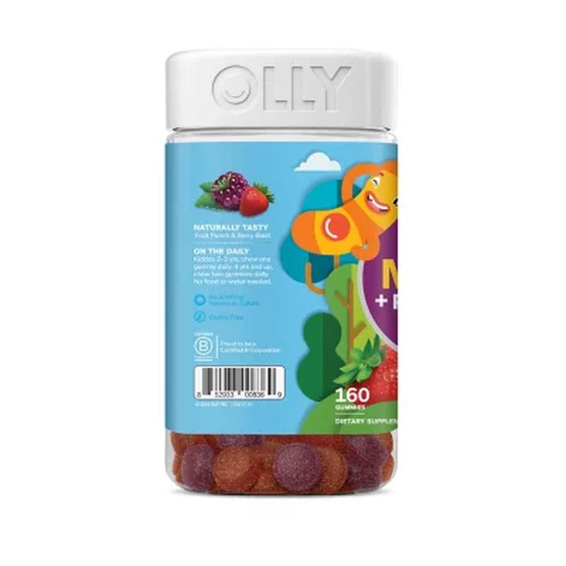 OLLY Kids Multivitamin + Probiotic Gummy, Digestive Support, Berry (160 Ct.)