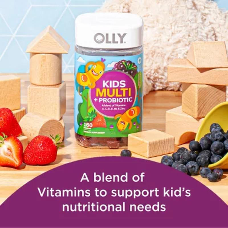 OLLY Kids Multivitamin + Probiotic Gummy, Digestive Support, Berry (160 Ct.)