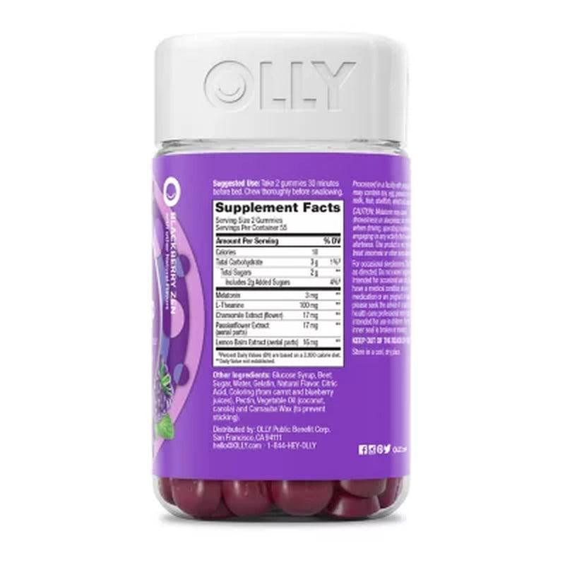 OLLY Restful Sleep Gummies, Blackberry (110 Ct.)