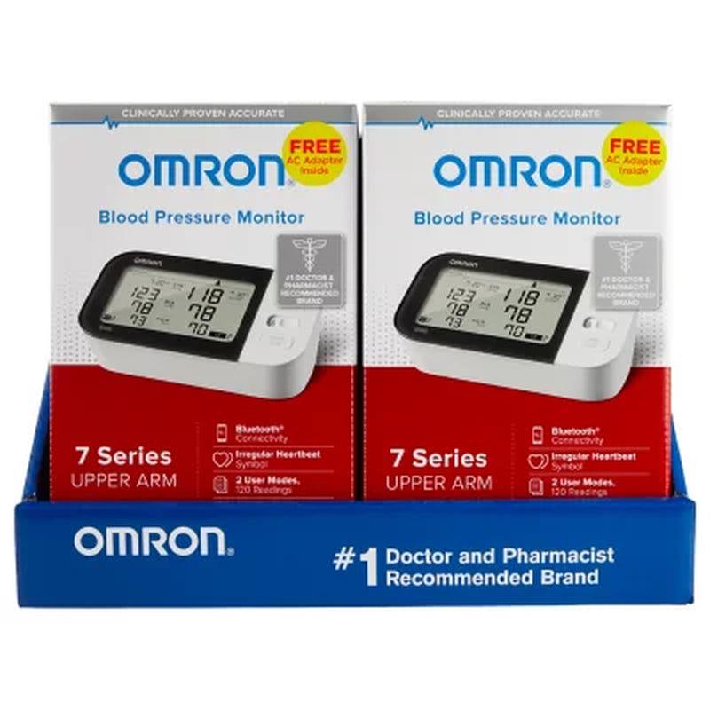 OMRON 7 Series Upper Arm Bluetooth Blood Pressure Monitor with AC Adapter