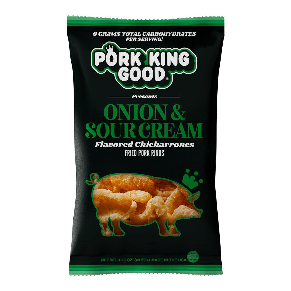 Onion & Sour Cream Pork Rinds - 4 Pack Keto Snacks