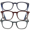 OPTIQUE Trifecta Square Reading Glasses (3 Pack)