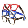 OPTIQUE Trifecta Square Reading Glasses (3 Pack)