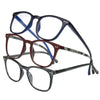 OPTIQUE Trifecta Square Reading Glasses (3 Pack)