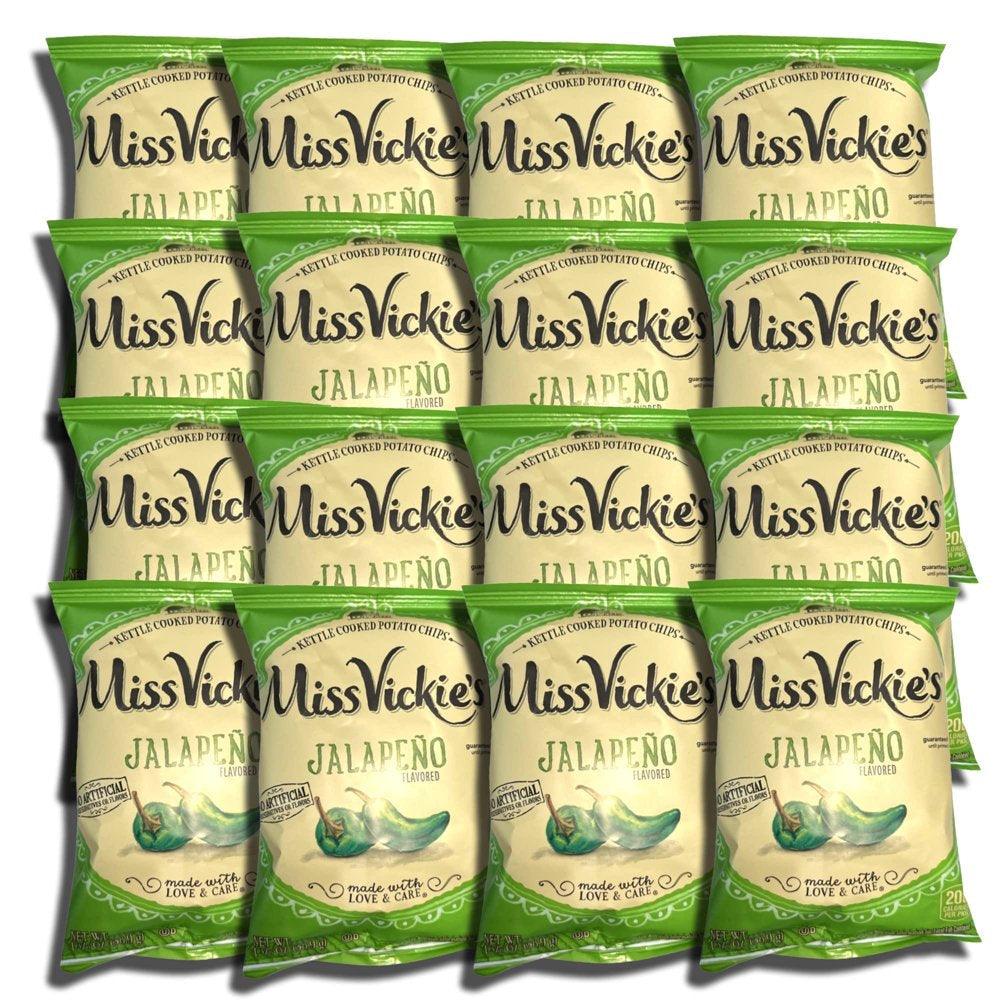 | Jalapeno Kettle Cooked Potato Chips by Ms. Vickie | 1.375 Oz Bags | Bundle Value Pack of 12