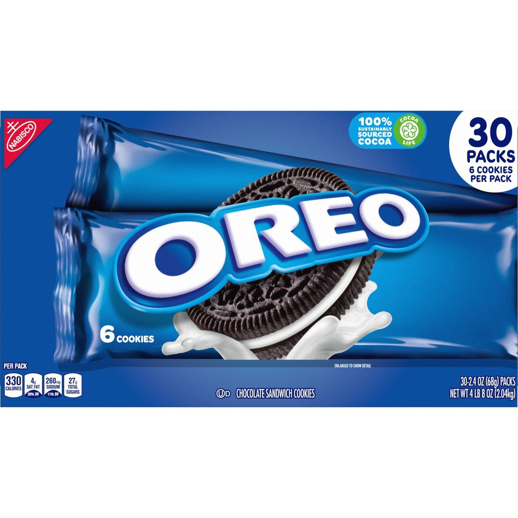 Oreo Chocolate Sandwich Cookies, 2.4 Oz, 30-Count