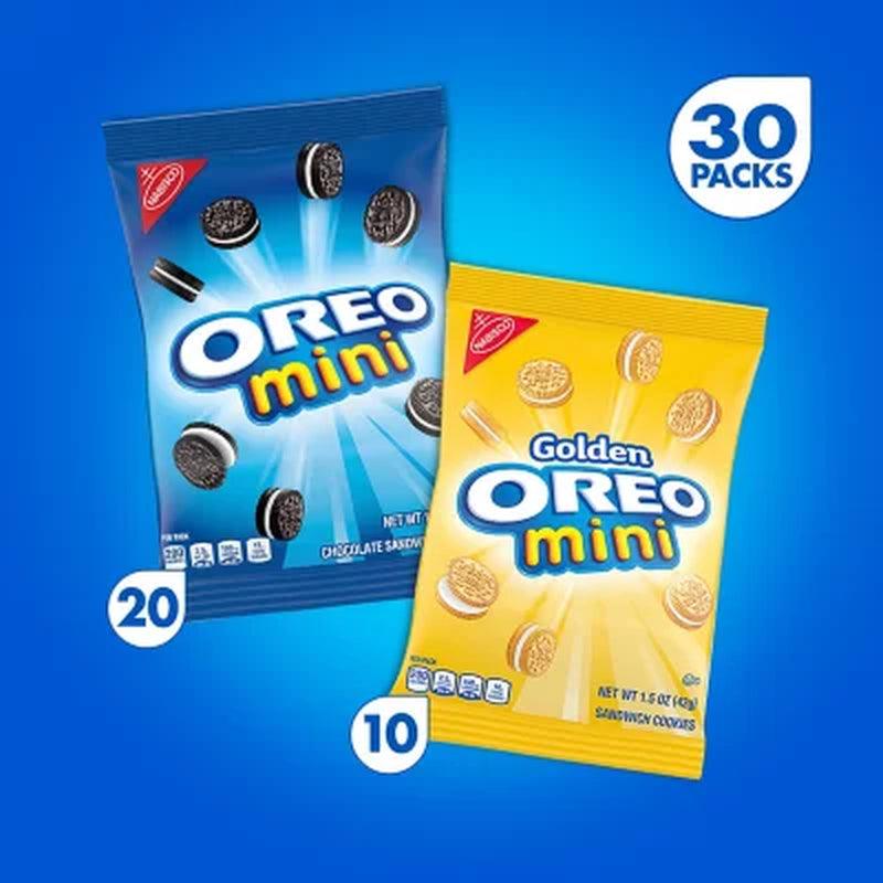 OREO Mini Mix Sandwich Cookies Variety Pack, Snack Packs (30 Pk.)