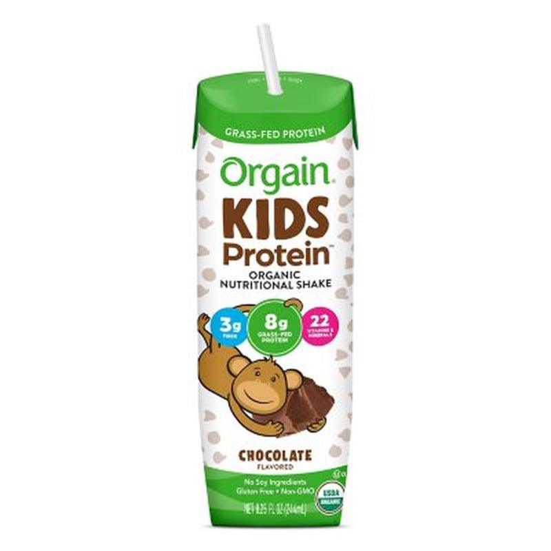 Orgain Kids Protein Organic Nutritional Shake, 8.25 Fl. Oz., 12 Pk. - Chocolate