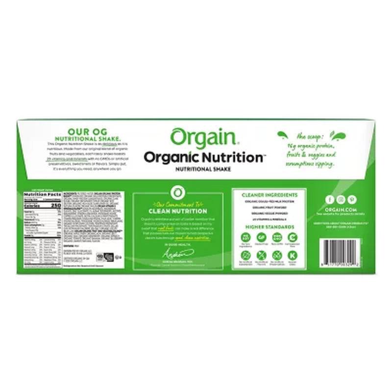 Orgain Organic Nutrition Shake, Vanilla Bean (11 Fl. Oz., 12 Pk.)