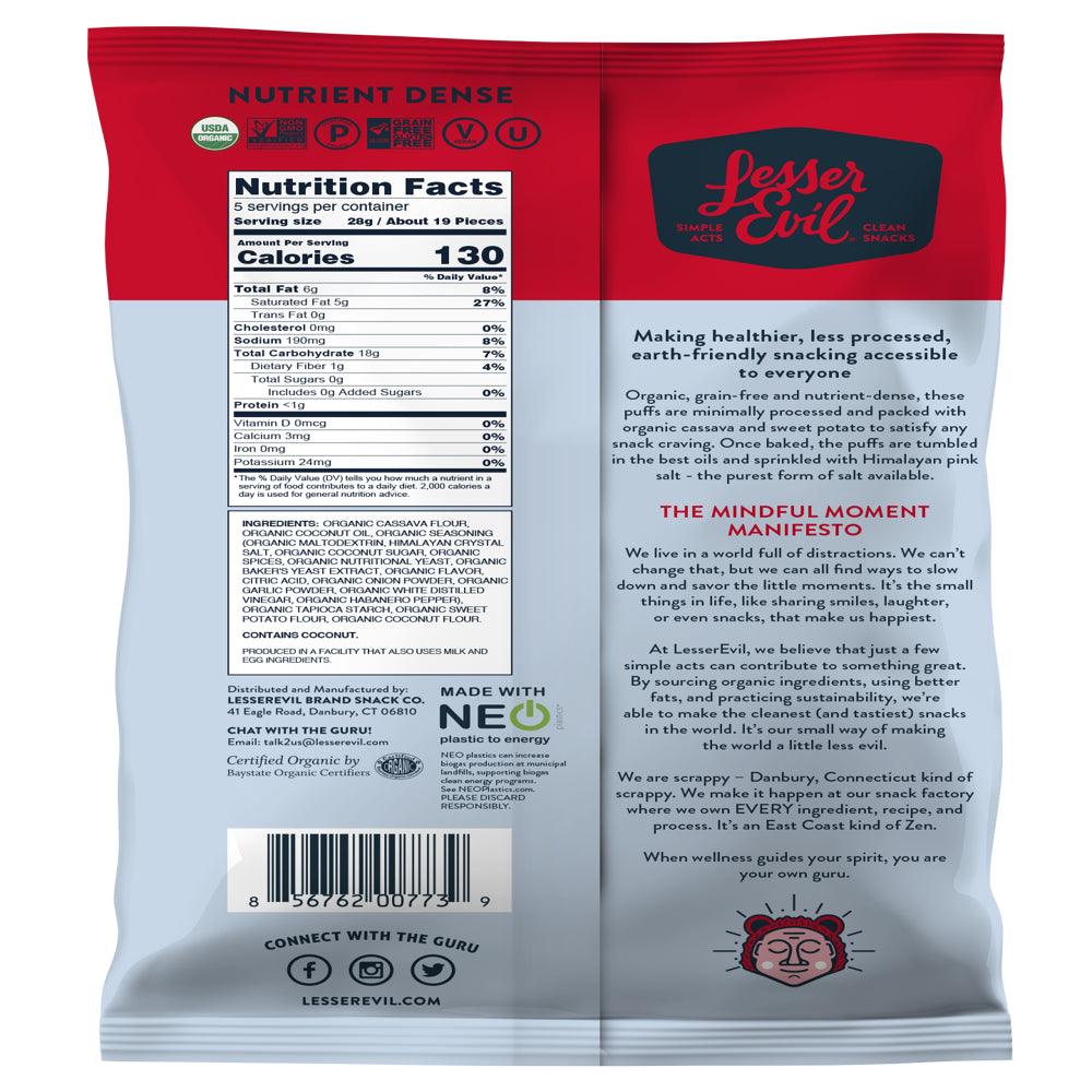 Organic Paleo Puffs, Fiery Hot, 5 Oz