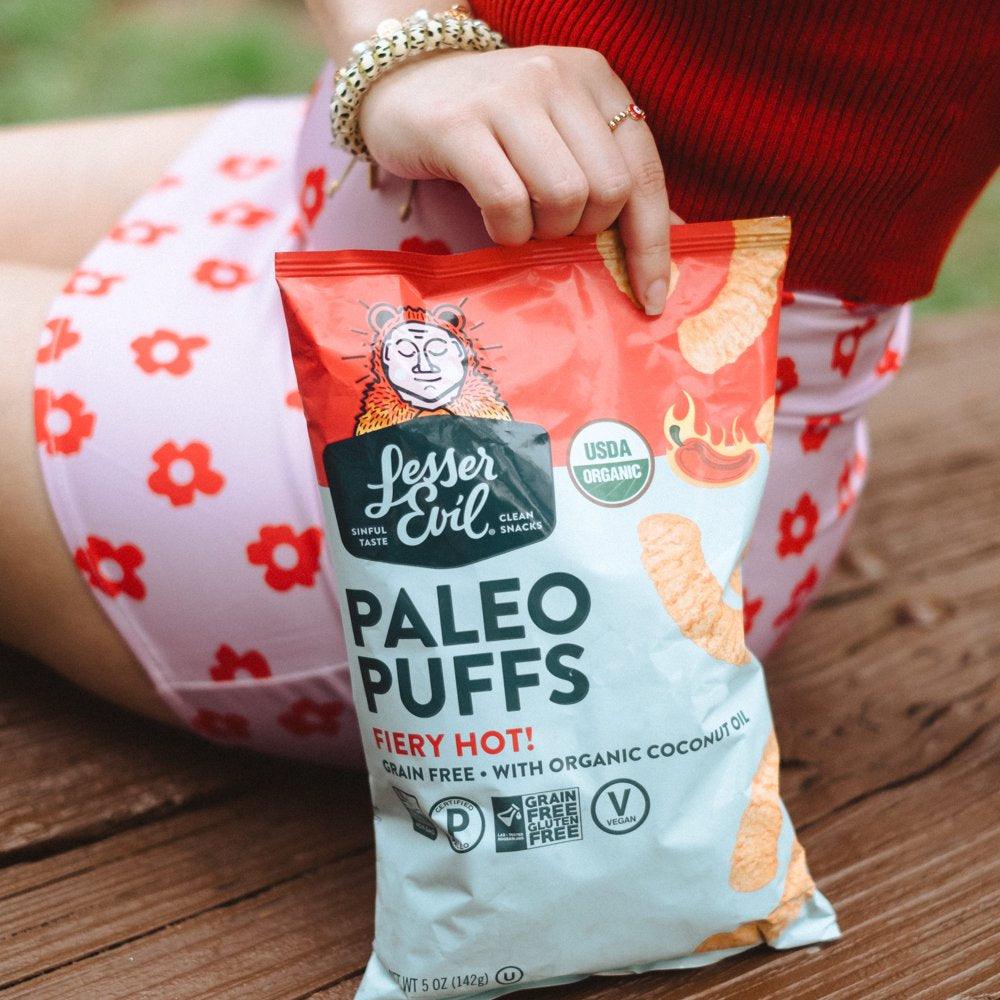 Organic Paleo Puffs, Fiery Hot, 5 Oz