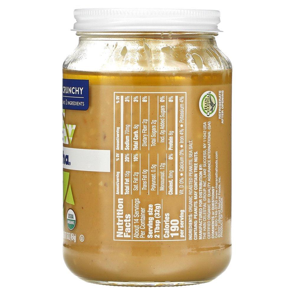 , Organic Peanut Butter, Crunchy, 16 Oz