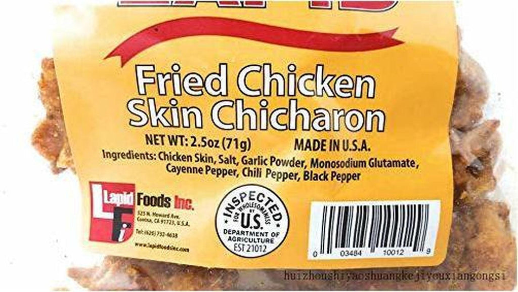 Original Lapid Fried Pork Rinds (Fried Chicken Skin Chicharon, 2 Pack of 71G)