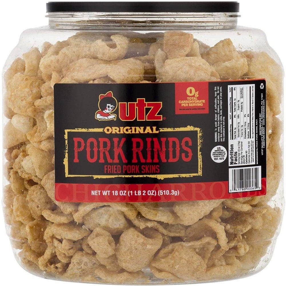 Original Pork Rinds - Keto Friendly, Zero Carbs Snack - 510G/18Oz