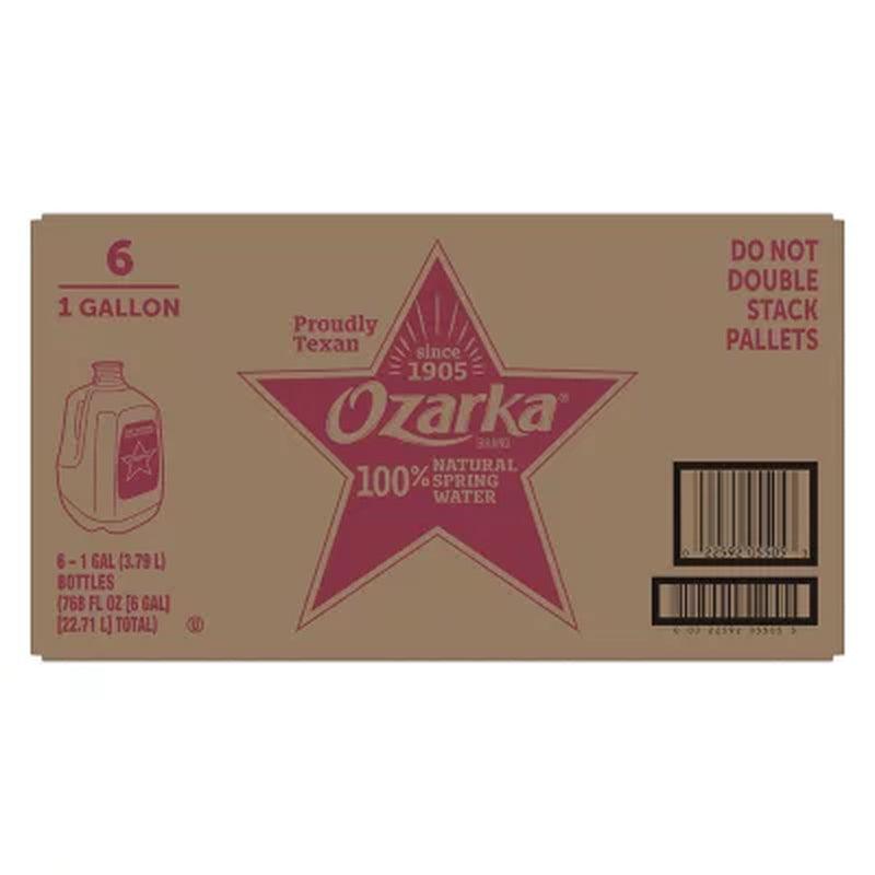 Ozarka 100% Natural Spring Water (1Gal / 6Pk)