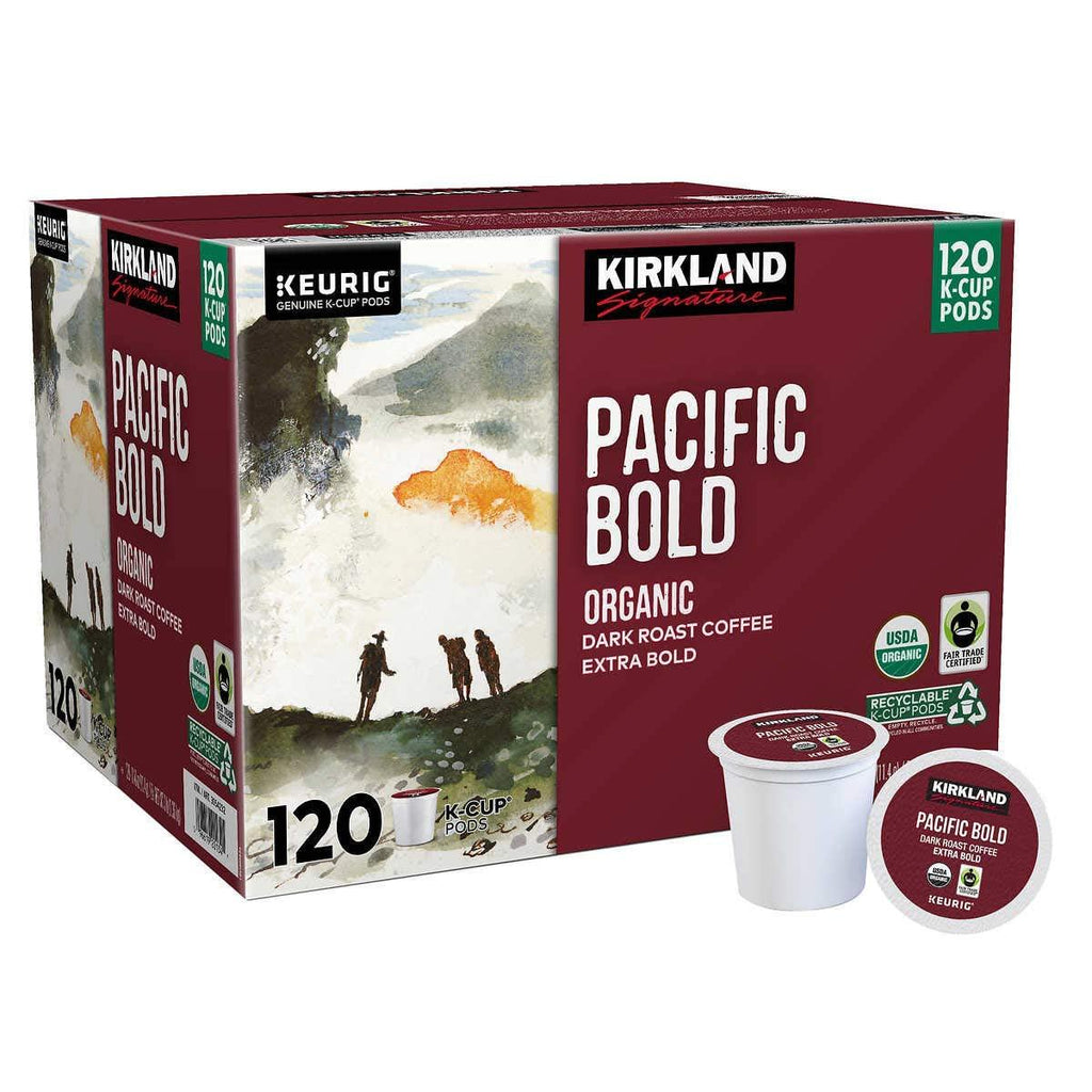 Pacific Bold Coffee K Cups, Dark Roast - 119 Count, 3 Lb Box