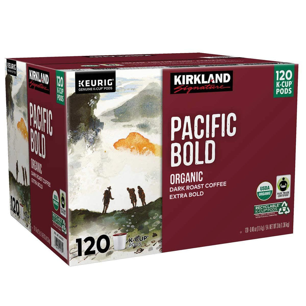 Pacific Bold Coffee K Cups, Dark Roast - 119 Count, 3 Lb Box