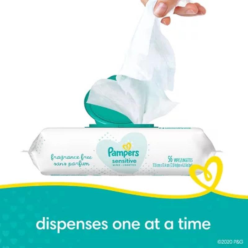 Pampers Baby Wipes, Sensitive Perfume Free, 14 Pop-Top Packs (1008 Ct.)