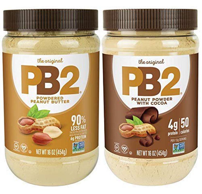 PB2 Powdered Peanut Butter Bundle - Original PB2 and Cocoa PB2 (2-16Oz Jars)