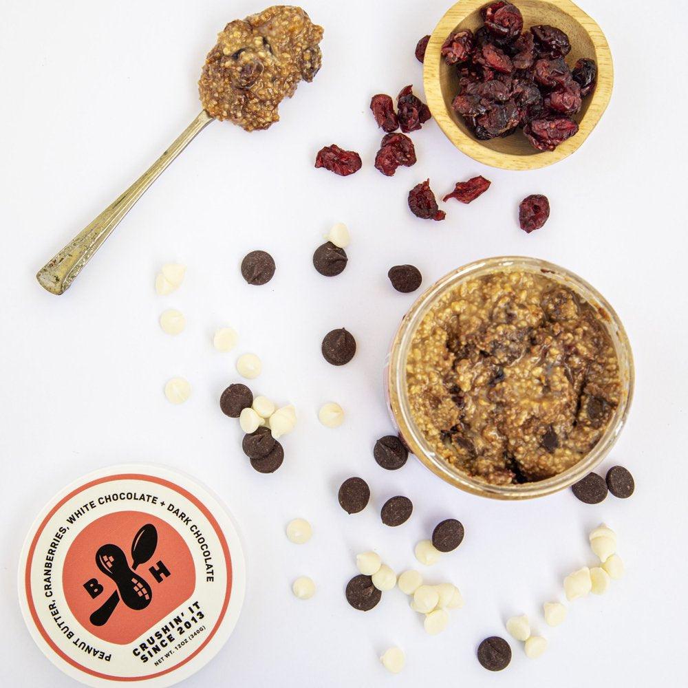 , Peanut Butter, Joy to the World - White and Dark Chocolate, Cranberries, Snacking Butter