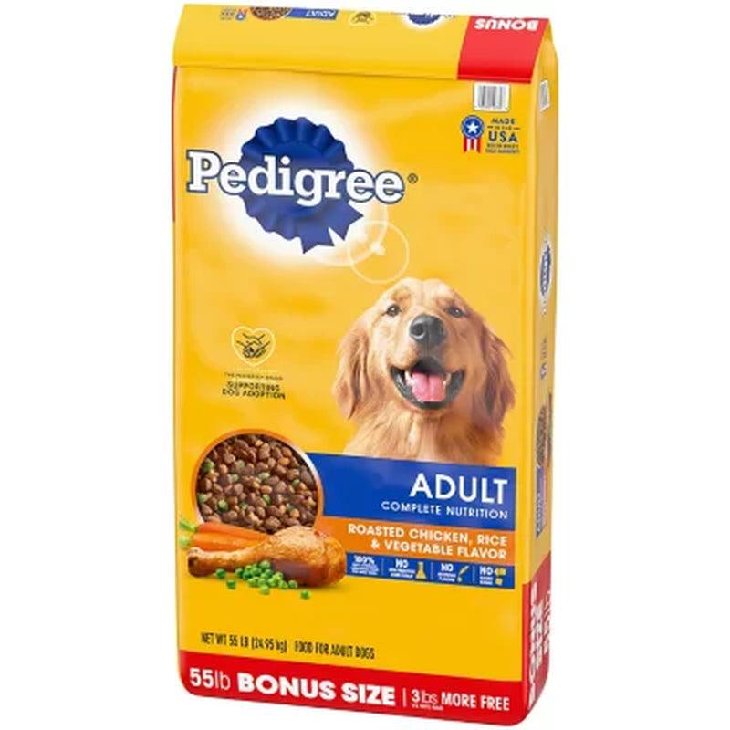 Pedigree Adult Complete Nutrition Roasted Chicken, Rice and Vegetable Dry Dog Food (55 Lbs.)