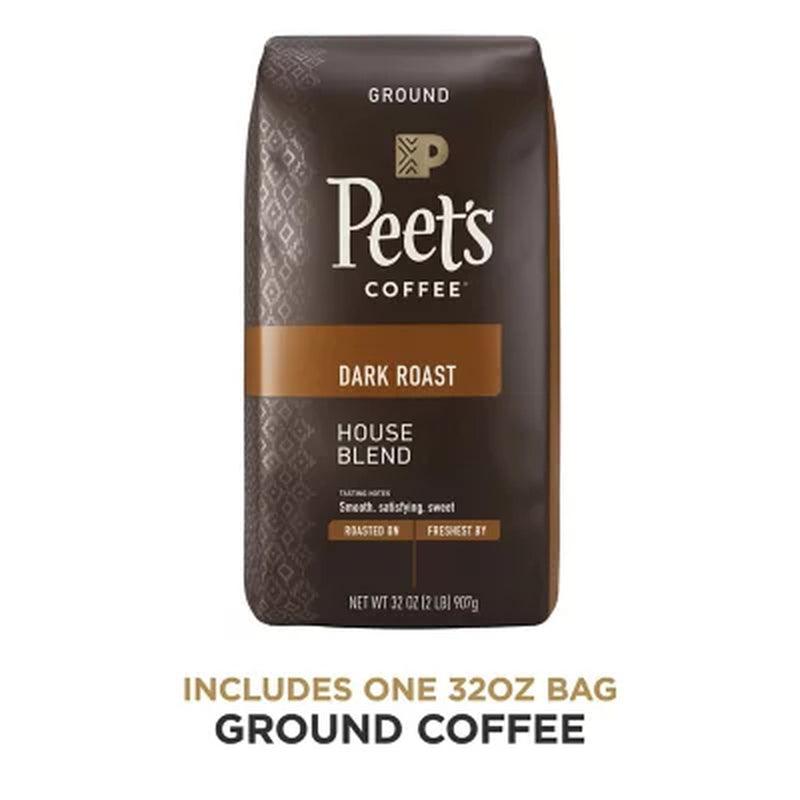 Peet'S Coffee Ground Dark Roast, House Blend (32 Oz.)