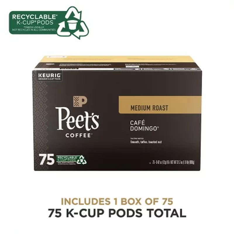 Peet'S Coffee Medium Roast K-Cups, Café Domingo Blend (75 Ct.)