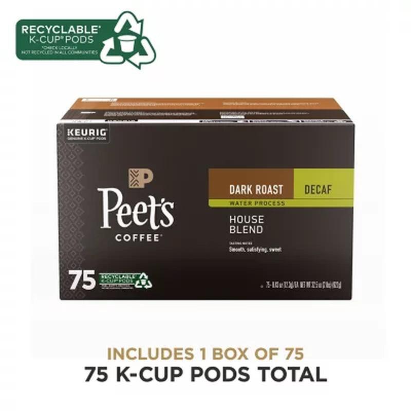 Peet'S Decaf House Blend 75 Ct K-Cups