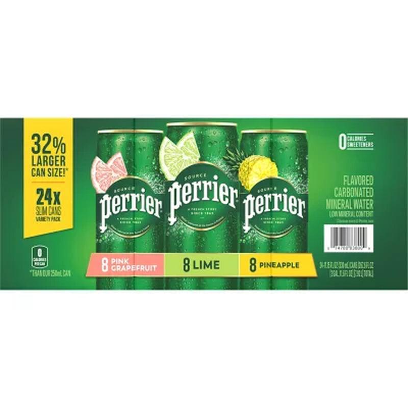 Perrier Carbonated Mineral Water Variety Pack (11.15 Fl. Oz., 24 Pk.)