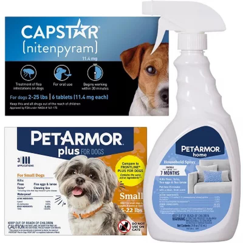 Petarmor Capstar Flea and Tick Bundle for Small Dogs, 5 to 22 Lbs.