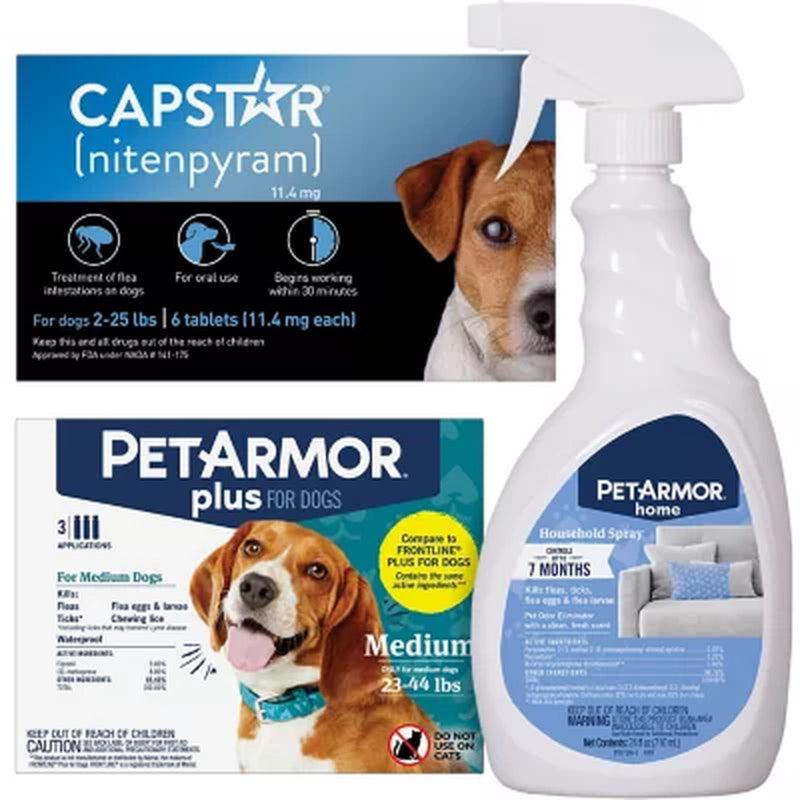 Petarmor plus Capstar Flea & Tick Bundle for Medium Dogs, 23-44 Lbs.