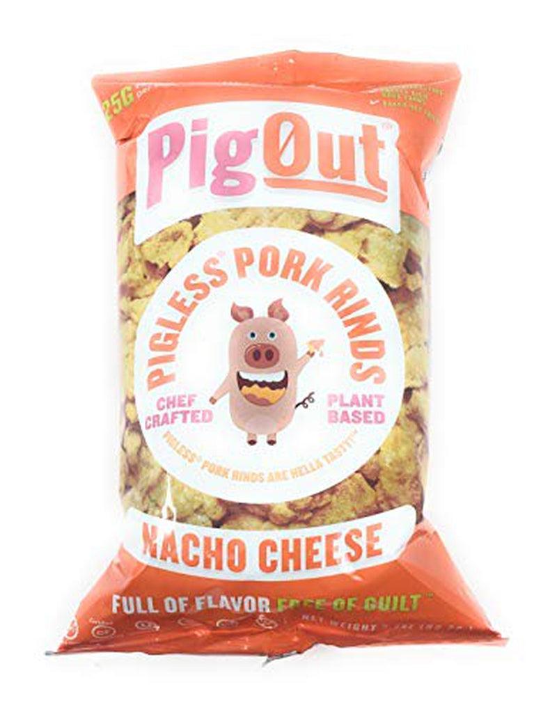 Pigout, Pork Rinds Pigless Nacho Cheese, 3.5 Ounce