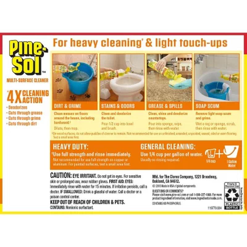 Pine-Sol All Purpose Multi-Surface Cleaner, Lemon Fresh (100 Fl. Oz./Bottle, 2 Pk.)