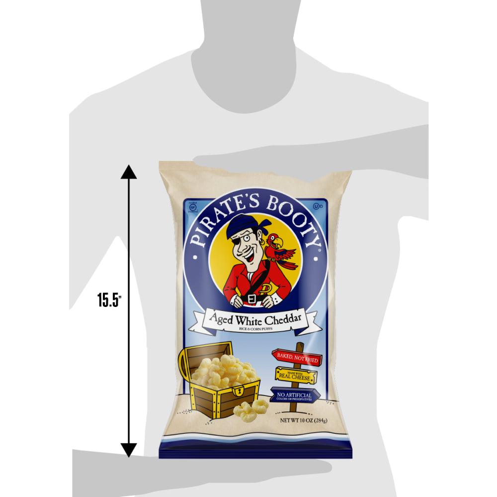 Pirate'S Booty Baked Puffs, Aged White Cheddar, Gluten Free, 10 Oz Family Size Bag