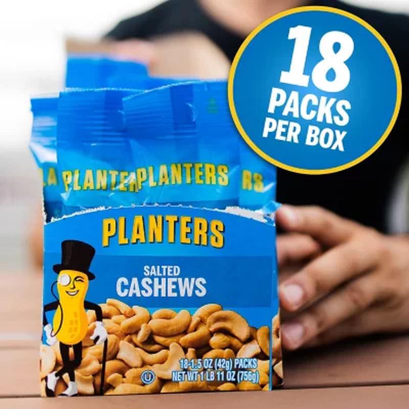 Planters Salted Cashews, Single-Serve Tubes (1.5 Oz., 18 Ct.)